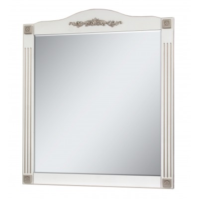 Дзеркало для ванної кімнати "Романс-80" біле (срібна/золота патина)