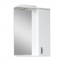 Зеркало для ванной комнаты "3D-55" белое с подсветкой