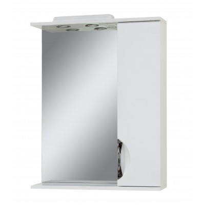 Зеркало для ванной комнаты "Лаура-75" белое