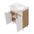 Тумба для ванной комнаты на ножках "Арболь-70" белая с раковиной "RUNA-70".