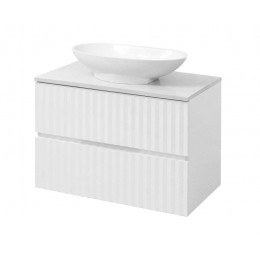 Тумба для ванних кімнат консольна Marble-100 біла під умивальник або стільницю